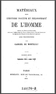 Matériaux pour l’Histoire Positive et Philosophiqué de l’Homme